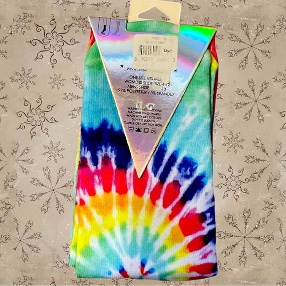 Brand New Tie Dyed Designer Socks Living Royal - Picture 2 of 3